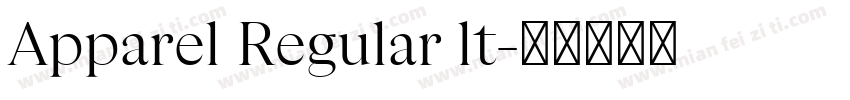 Apparel Regular lt字体转换